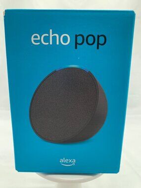 Echo Pop Smart Speaker With Alexa Voice Control Compact Design Black
